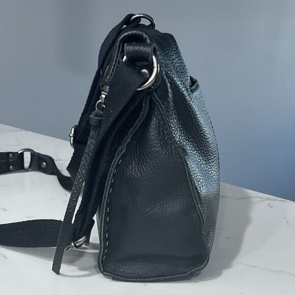 The Sak Silverlake Leather Crossbody Shoulder Bag Black Studded Boho Biker Moto - Picture 4 of 16